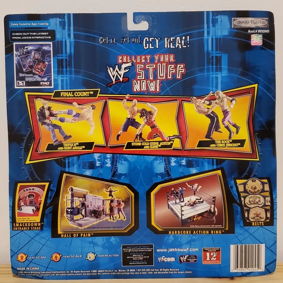 2002 WWF Jakks Pacific Final Count Series 2 "Fist Drop": Kane & Stone Cold Steve Austin