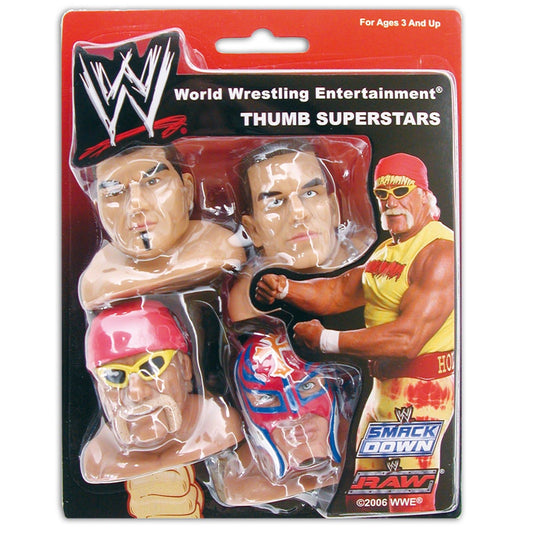2006 WWE Tara Toys Thumb Superstars: Batista, John Cena, Hulk Hogan & Rey Mysterio