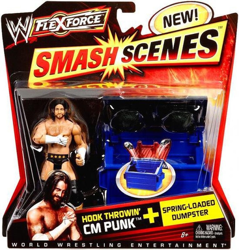 2011 WWE Mattel Flex Force Smash Scenes Hook Throwin' CM Punk
