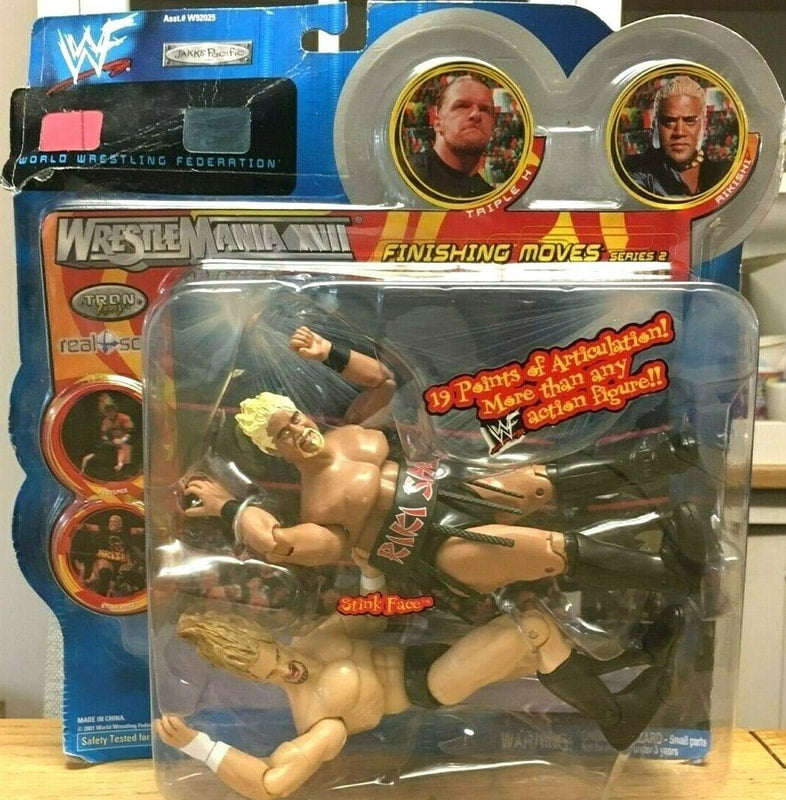 WWE Jakks WrestleMania XVII Finishing Moves Series 2 Triple H store vs Rikishi Figures