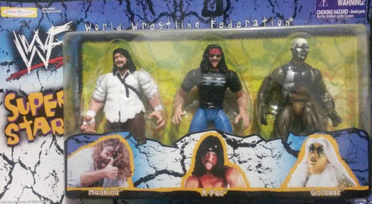 1999 WWF Jakks Pacific Break Down In Your House Box Set: Mankind, X-Pac & Goldust [Exclusive]