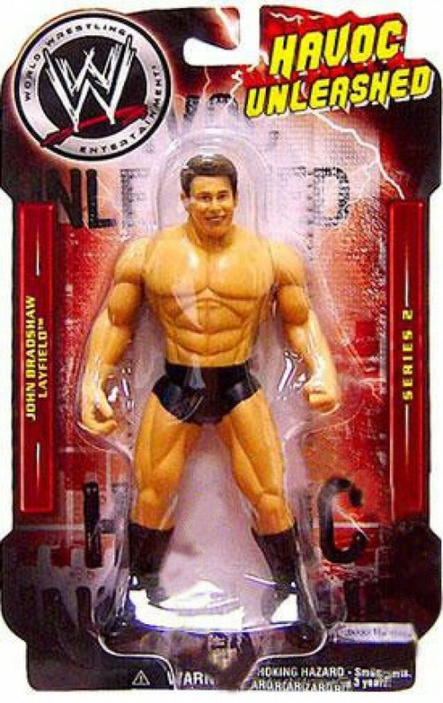 2006 WWE Jakks Pacific Bone-Crunching Action Havoc Unleashed Series 2 John Bradshaw Layfield