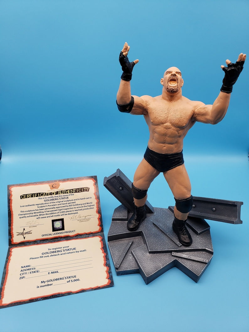 1999 WCW Creative Licenses Goldberg Cold Cast Porcelain Sculpture
