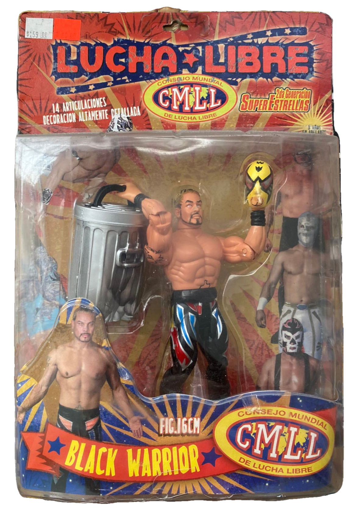 2007 CMLL Hag Distribuidoras 6.5" Super Estrellas Series 2 Black Warrior