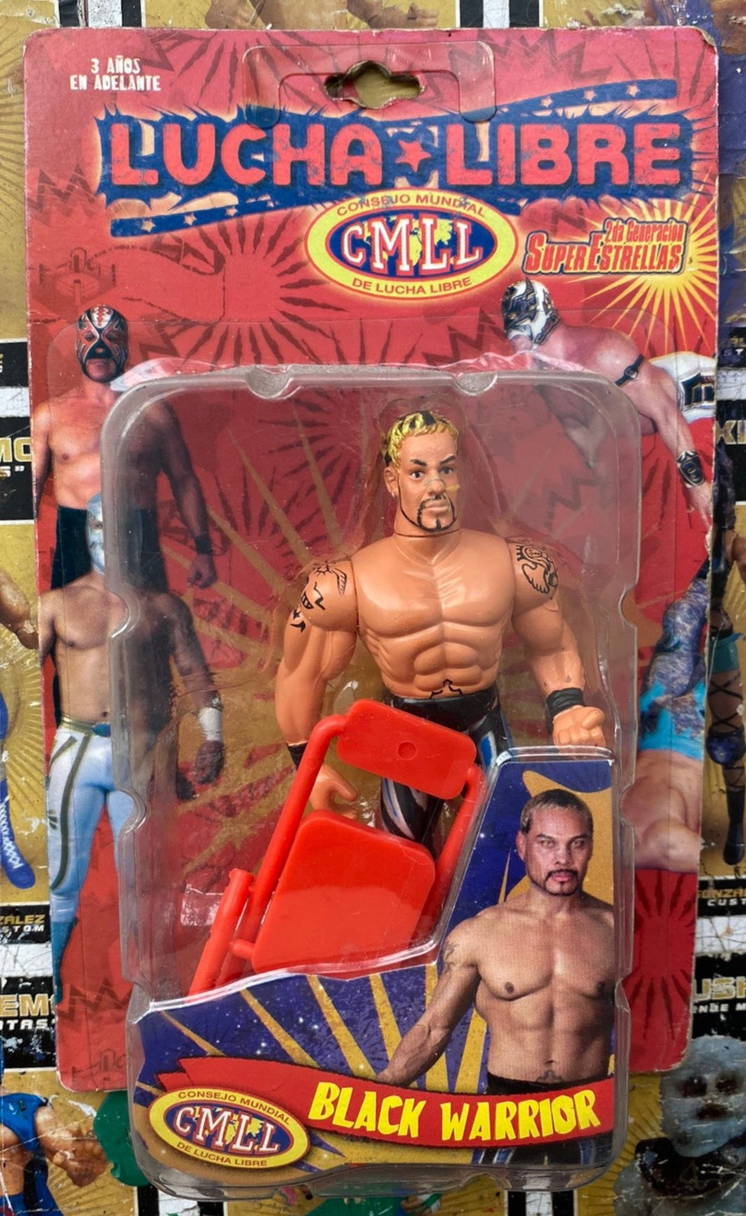 2007 CMLL Hag Distribuidoras 4.5" Super Estrellas Series 2 Black Warrior