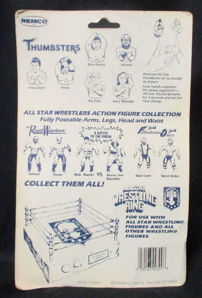 1985 AWA Remco Thumbsters Ric Flair vs. Larry Zbyszko