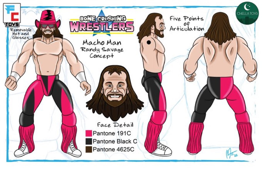 2024 FC Toys Bone Crushing Wrestlers Series 1 Macho Man Randy Savage