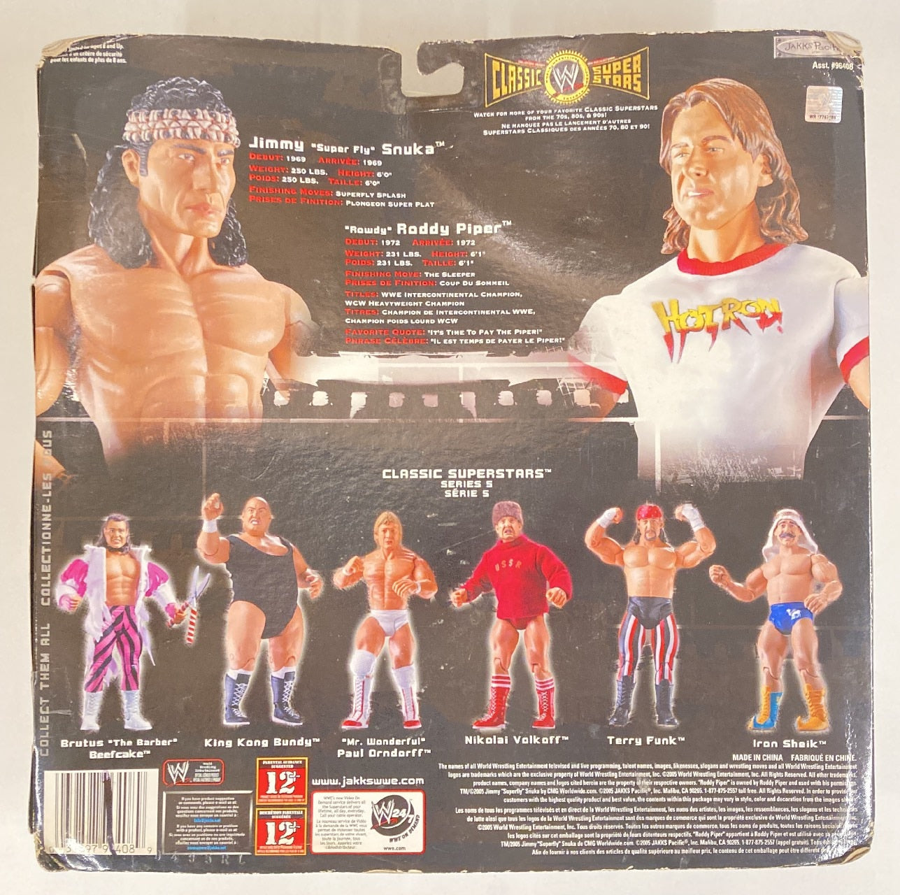 2005 WWE Jakks Pacific Classic Superstars 2-Packs Series 2 Jimmy "Super Fly" Snuka vs. Rowdy Roddy Piper