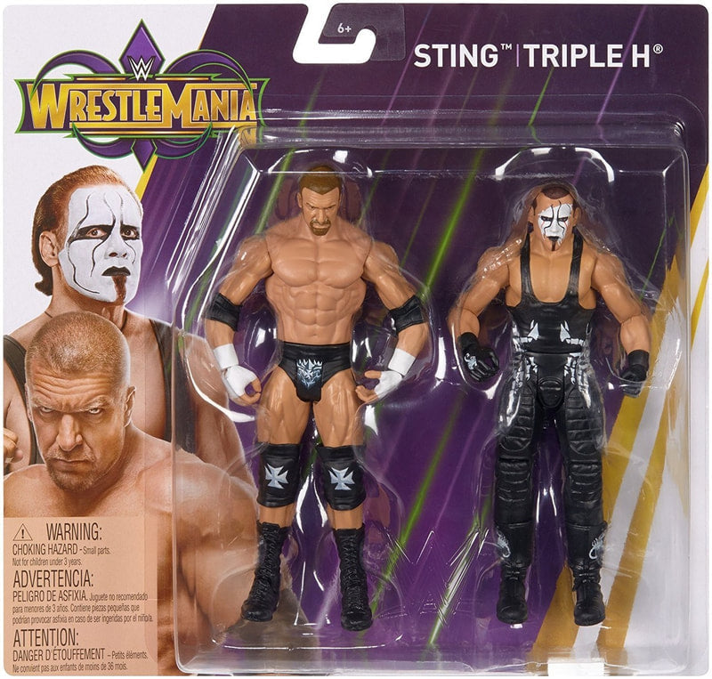 2018 WWE Mattel Basic WrestleMania 34 Sting & Triple H – Wrestling