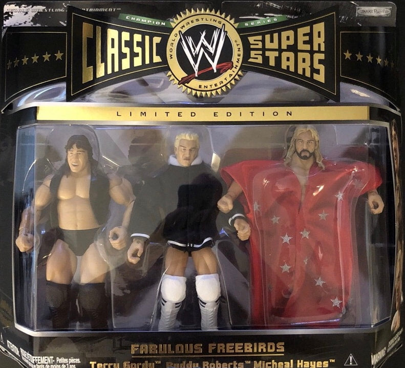 2006 WWE Jakks Pacific Classic Superstars 3-Packs Series 5 Fabulous Freebirds: Terry Gordy, Buddy Roberts & Michael Hayes