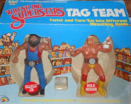 1985 WWF LJN Wrestling Superstars Tag Teams: Hillbilly Jim & Hulk Hogan