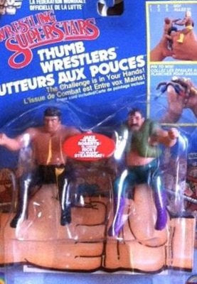 1987 WWF LJN Wrestling Superstars Thumb Wrestlers Ricky "The Dragon" Steamboat vs. Jake "The Snake" Roberts