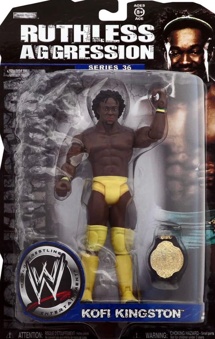 2008 WWE Jakks Pacific Ruthless Aggression Series 36 Kofi Kingston
