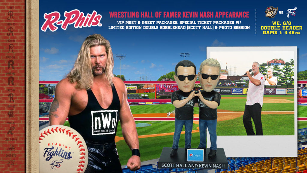 2022 Reading Fightin' Phils Kevin Nash & Scott Hall Bobblehead