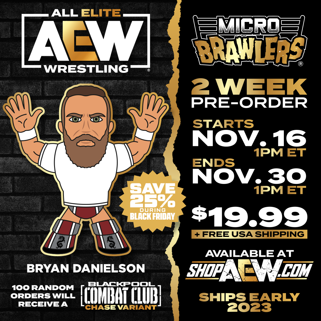 2023 AEW Pro Wrestling Tees Micro Brawlers Limited Edition Bryan Danielson