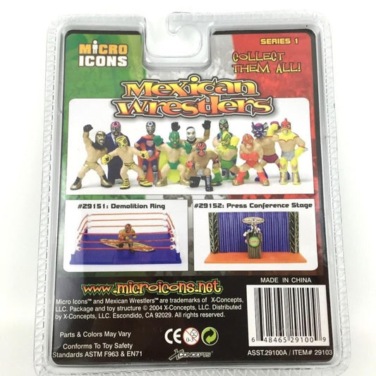 2004 X-Concepts Micro Icons Mexican Wrestlers Series 1 4-Pack: #9 El Gallo, #10 The Lawyer, #11 Uriel & #12 Nino Blanco