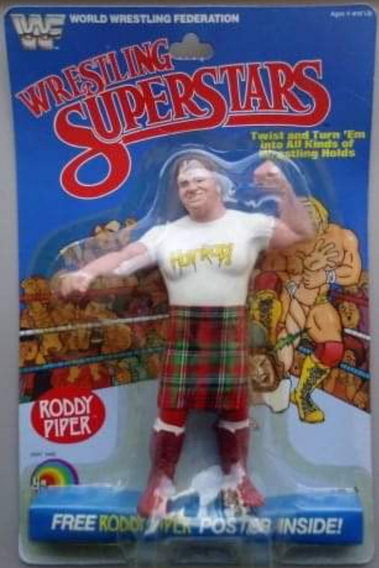 1985 WWF LJN Wrestling Superstars Series 1 Rowdy Roddy Piper [With Maroon Boots]