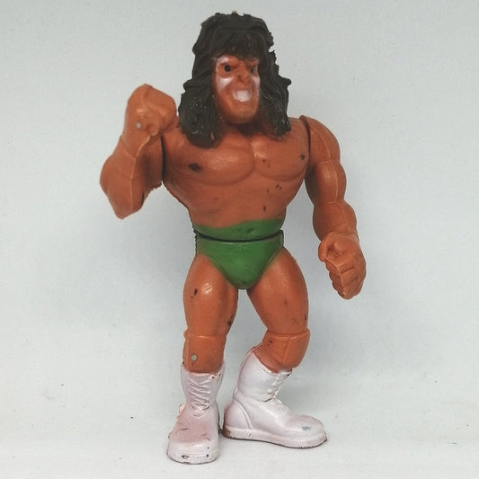 1991 Spanish Dollar Store Rubber WWF Hasbro Bootleg/Knockoff Ultimate Warrior [With Green Trunks]