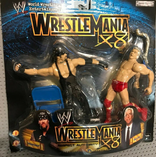 2002 WWE Jakks Pacific R-3 Tech WrestleMania X8 "Respect Authority": Undertaker vs. Ric Flair