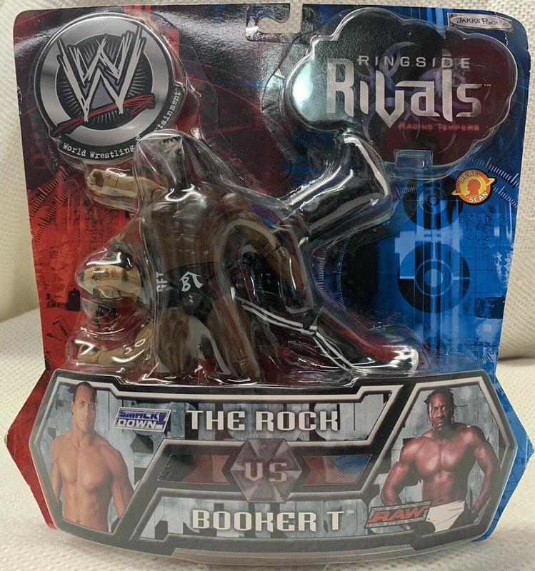 2002 WWE Jakks Pacific Titantron Live Ringside Rivals Series 4 "Raging Tempers" The Rock vs. Booker T
