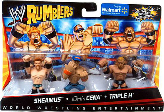 2011 WWE Mattel Rumblers Series 1 Sheamus, John Cena & Triple H