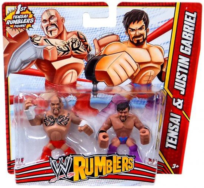 2013 WWE Mattel Rumblers Series 3 Tensai & Justin Gabriel