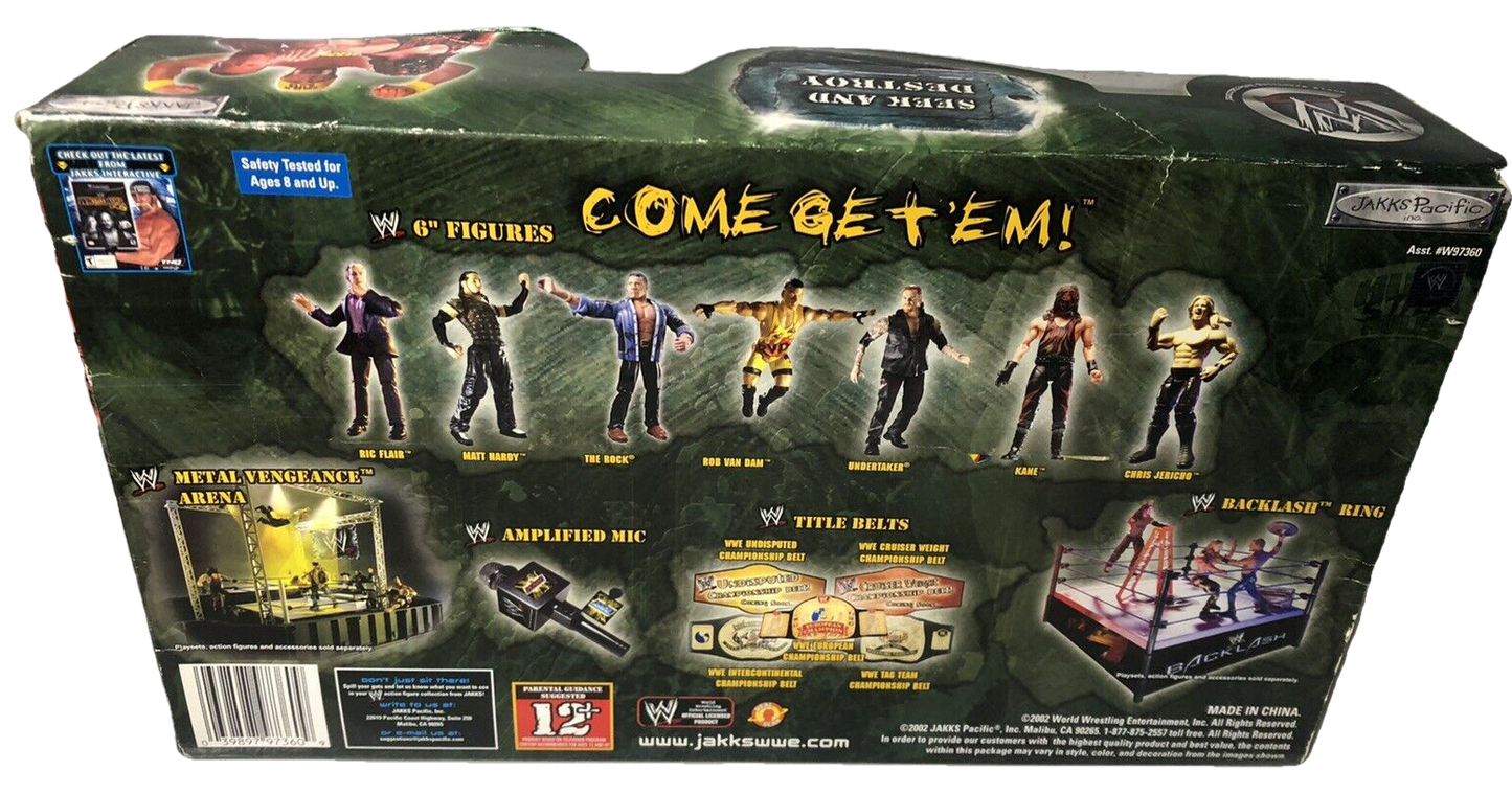 2002 WWE Jakks Pacific Titantron Live "Seek and Destroy" Box Set: The Rock, Kane & Hollywood Hogan