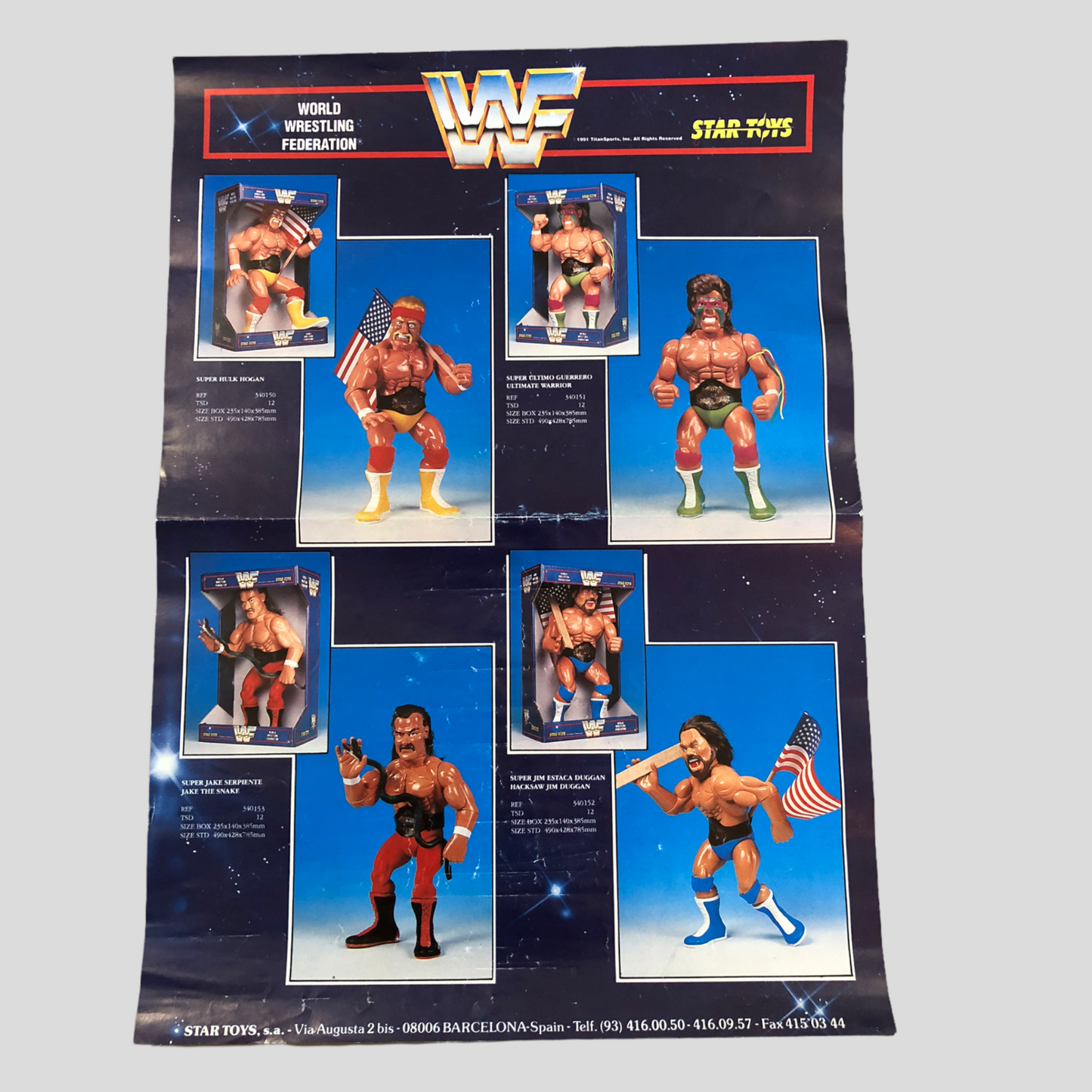 1991 WWF Star Toys 14" Articulated Series 1 Ultimate Warrior