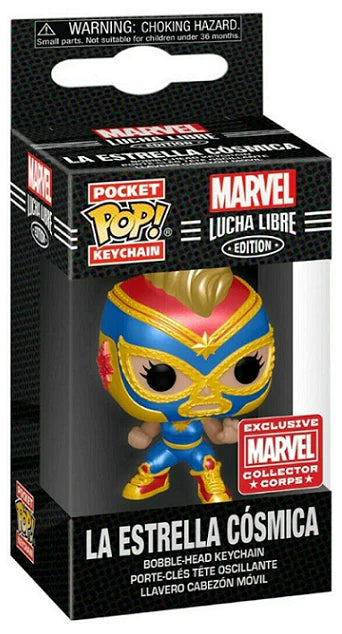 2021 Marvel Collector Corps Exclusive Lucha Libre Edition Funko Pocket POP! Keychain La Estrella Cosmica