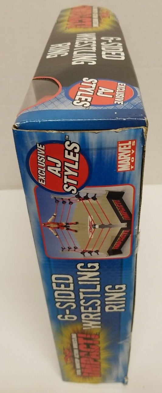 2005 Total Nonstop Action [TNA] Wrestling Impact! Marvel Toys 6-Sided Wrestling Ring [With AJ Styles]
