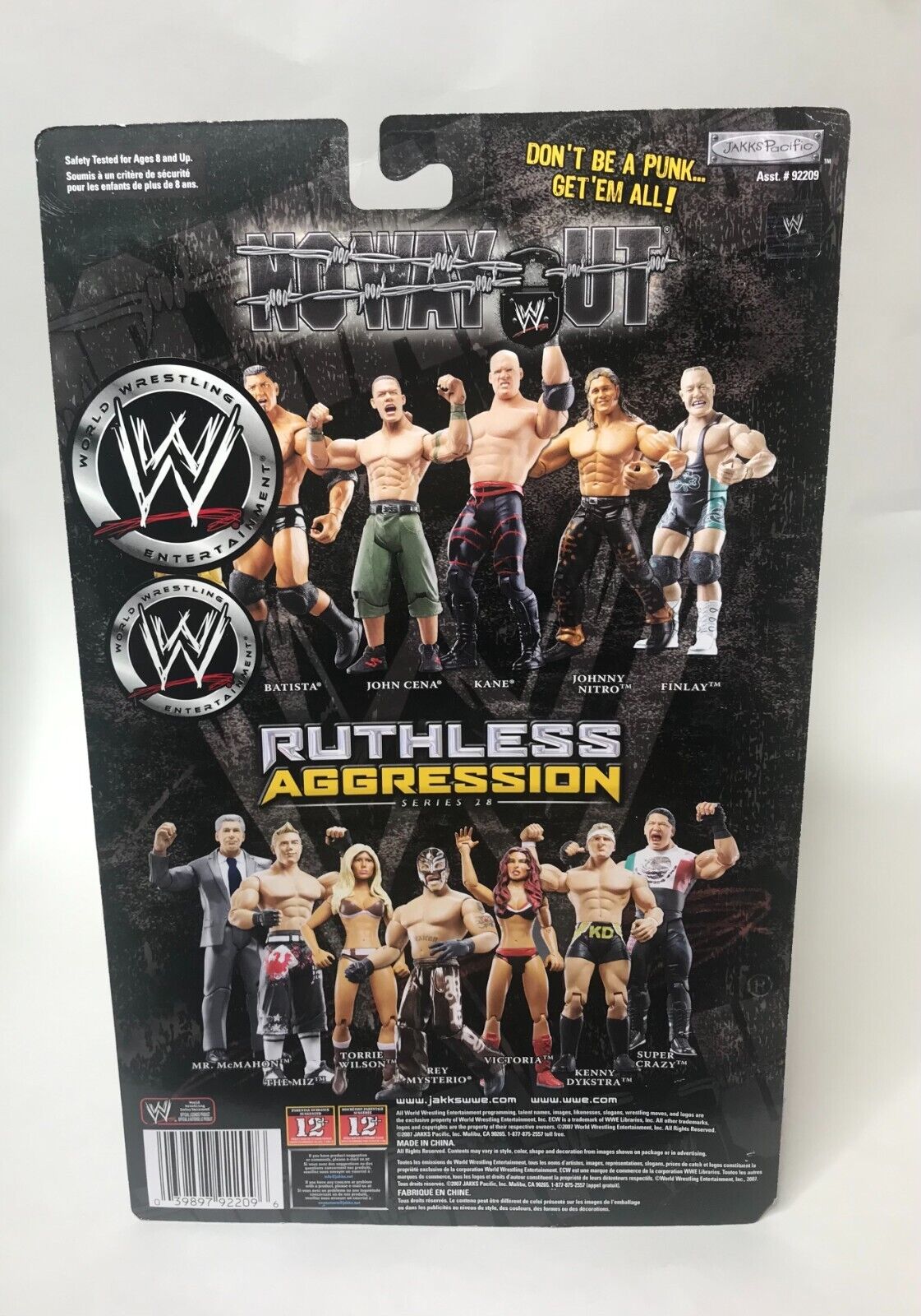 2007 WWE Jakks Pacific Ruthless Aggression Pay Per View Series 15 "No Way Out" Johnny Nitro