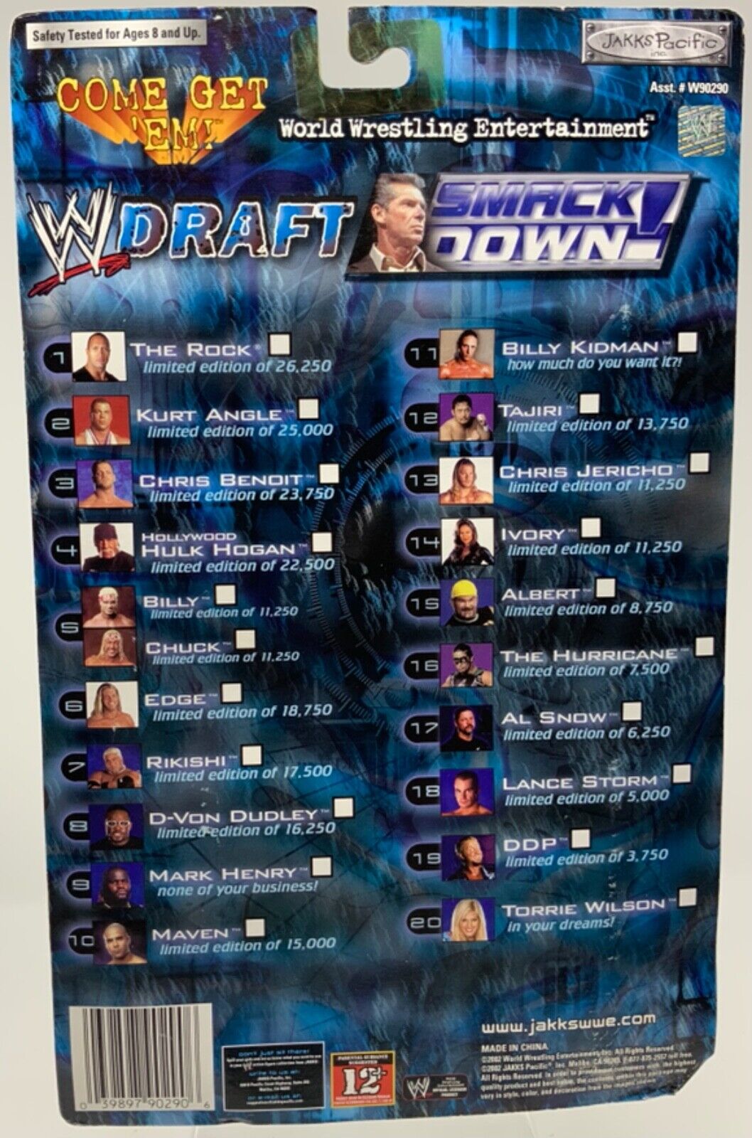 2002 WWE Jakks Pacific SmackDown! Draft Titantron Live D-Von Dudley