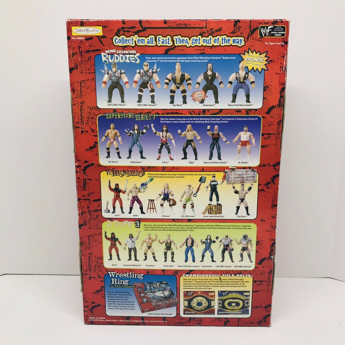 1999 WWF Jakks Pacific Bone Crunchin' Buddies Series 2 Rocky Maivia