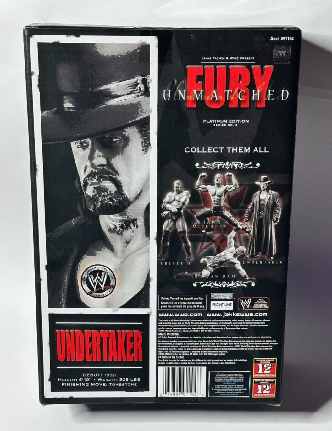 2007 WWE Jakks Pacific Unmatched Fury Series 2 Undertaker