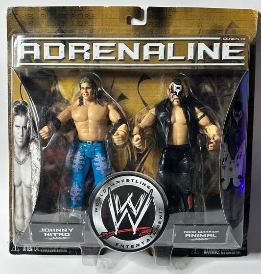 2006 WWE Jakks Pacific Adrenaline Series 18 Johnny Nitro & Road Warrior Animal