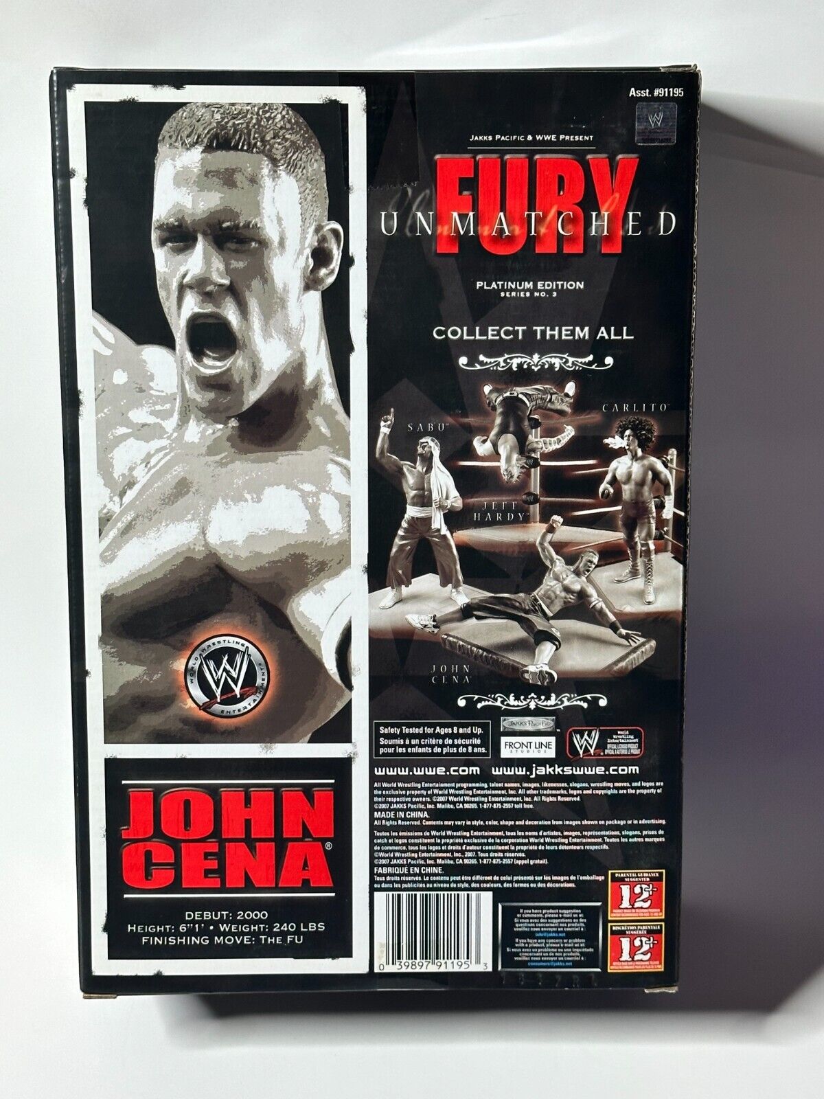 2007 WWE Jakks Pacific Unmatched Fury Series 3 John Cena