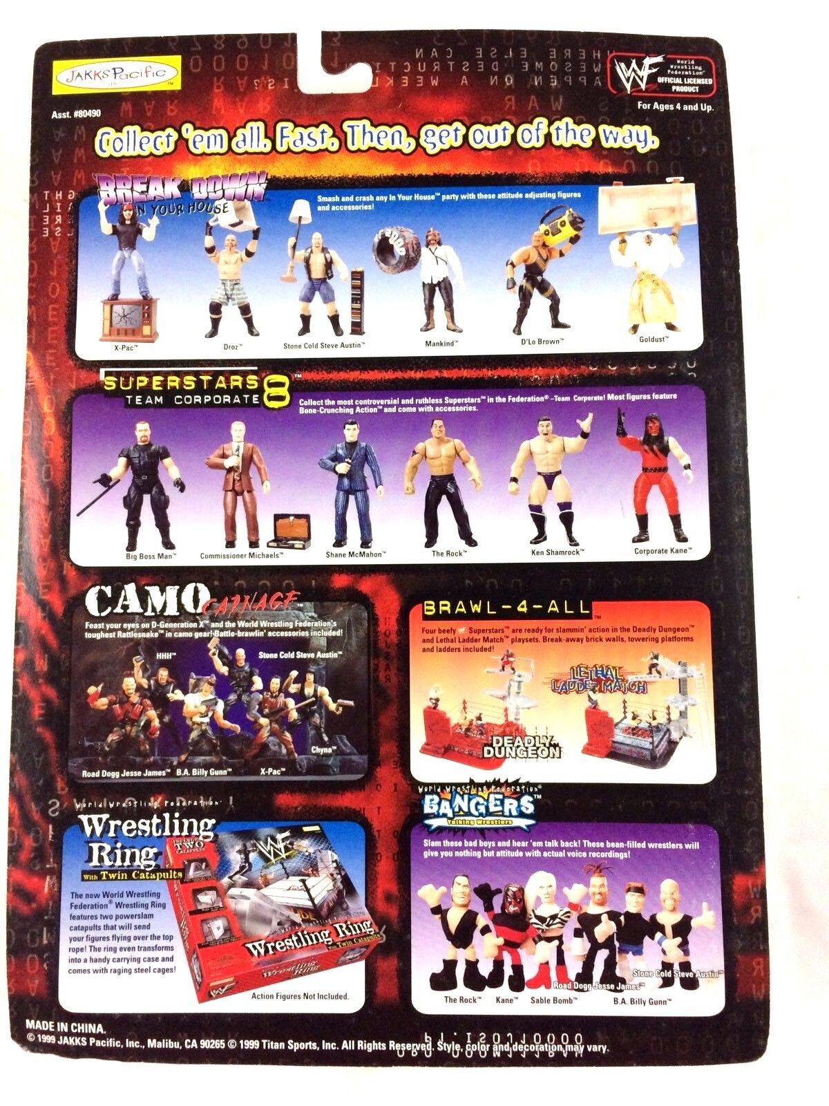 1999 WWF Jakks Pacific Raw Is War The Rock