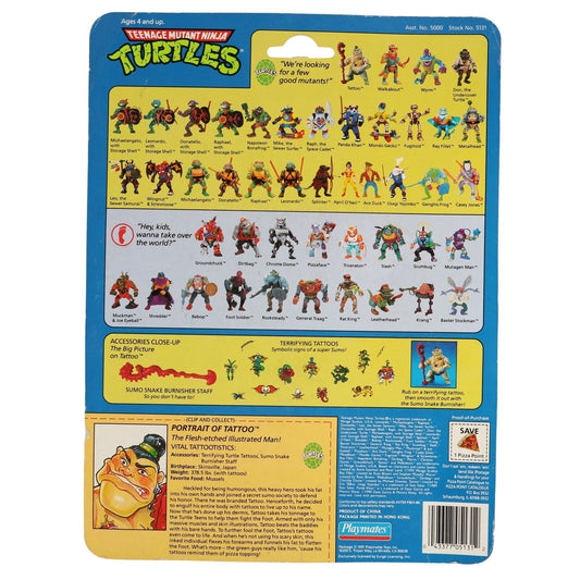 1991 Playmates Toys Teenage Mutant Ninja Turtles Tattoo