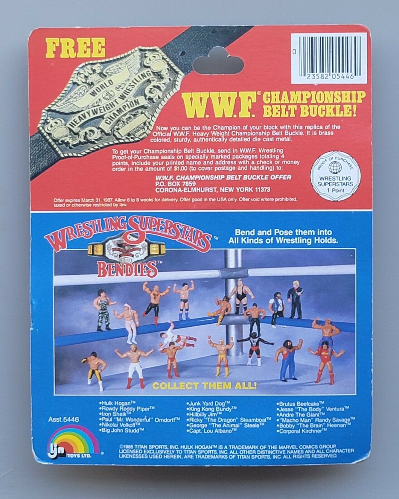 1986 WWF LJN Wrestling Superstars Bendies Series 2 Corporal Kirchner