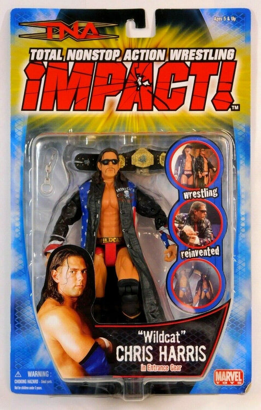 2006 Total Nonstop Action [TNA] Wrestling Impact! Marvel Toys Series 4 "Wildcat" Chris Harris [With Moustache]