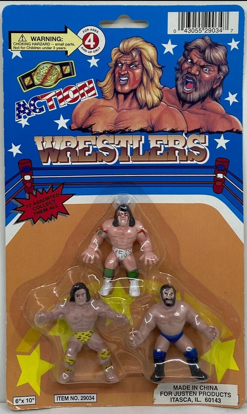 Action Wrestlers Mini Bootleg/Knockoff 3-Pack: Jack Tiger, Jungle Man & Jim Hurricane