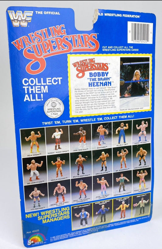 1986 WWF LJN Wrestling Superstars Series 3 Bobby "The Brain" Heenan [With Scrolls on Shoulder]