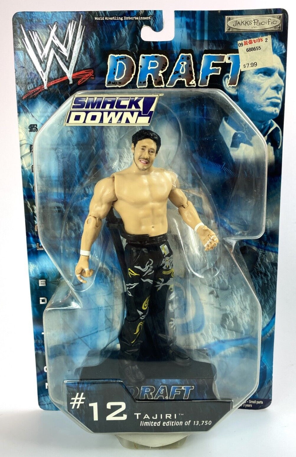 2002 WWE Jakks Pacific SmackDown! Draft R-3 Tech Tajiri