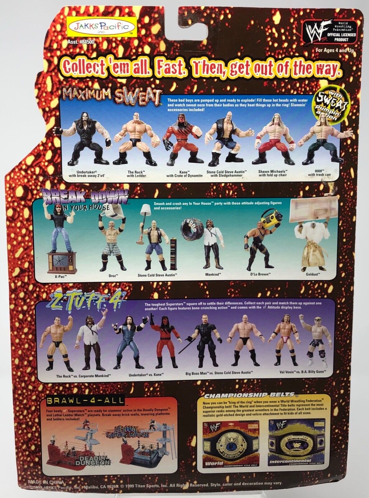 1999 WWF Jakks Pacific Maximum Sweat Series 1 Undertaker