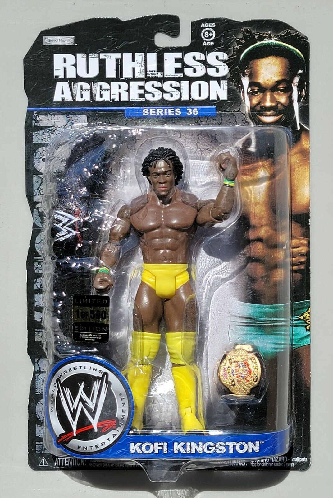 2008 WWE Jakks Pacific Ruthless Aggression Series 36 Kofi Kingston