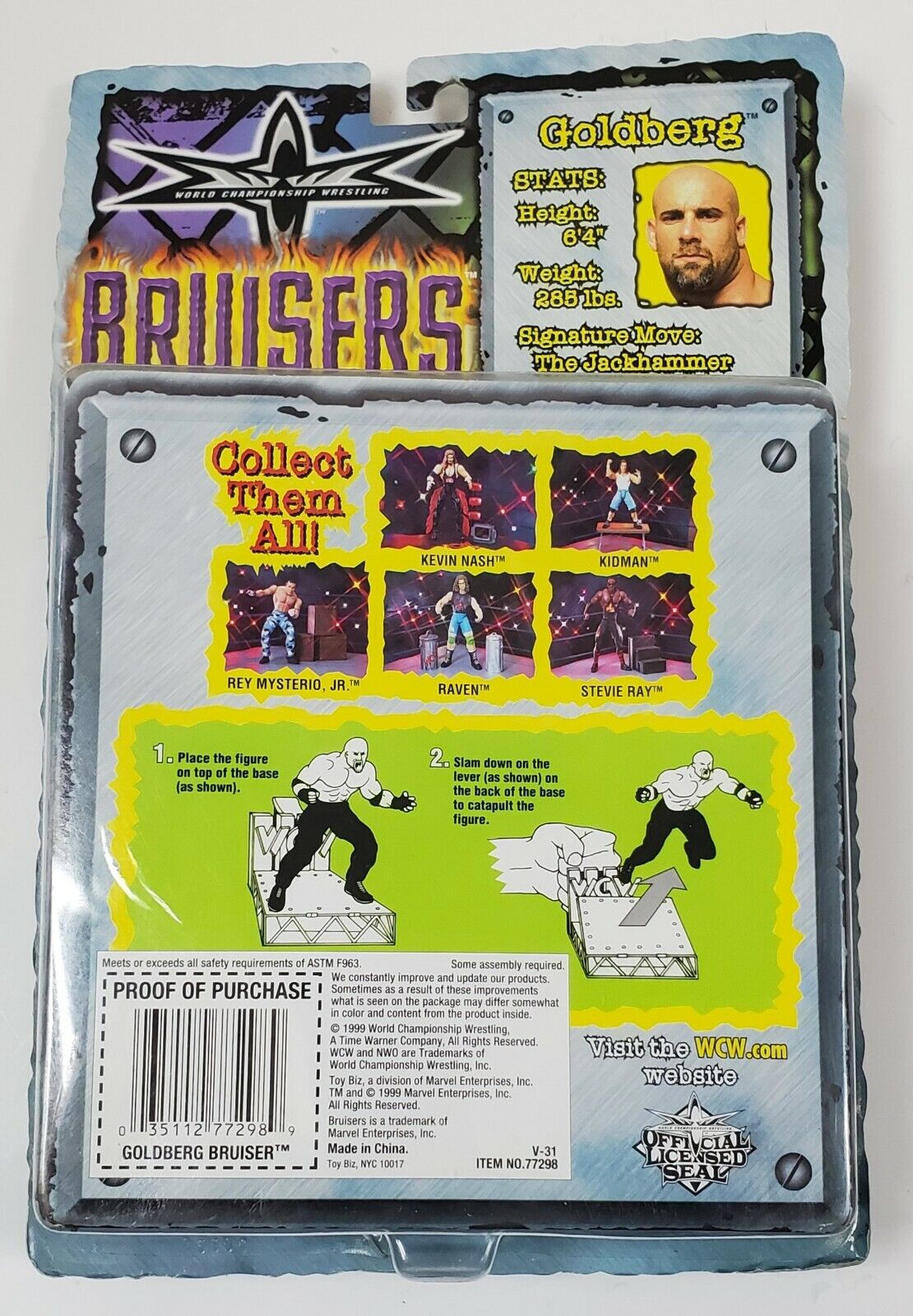 1999 WCW Toy Biz Bruisers Goldberg