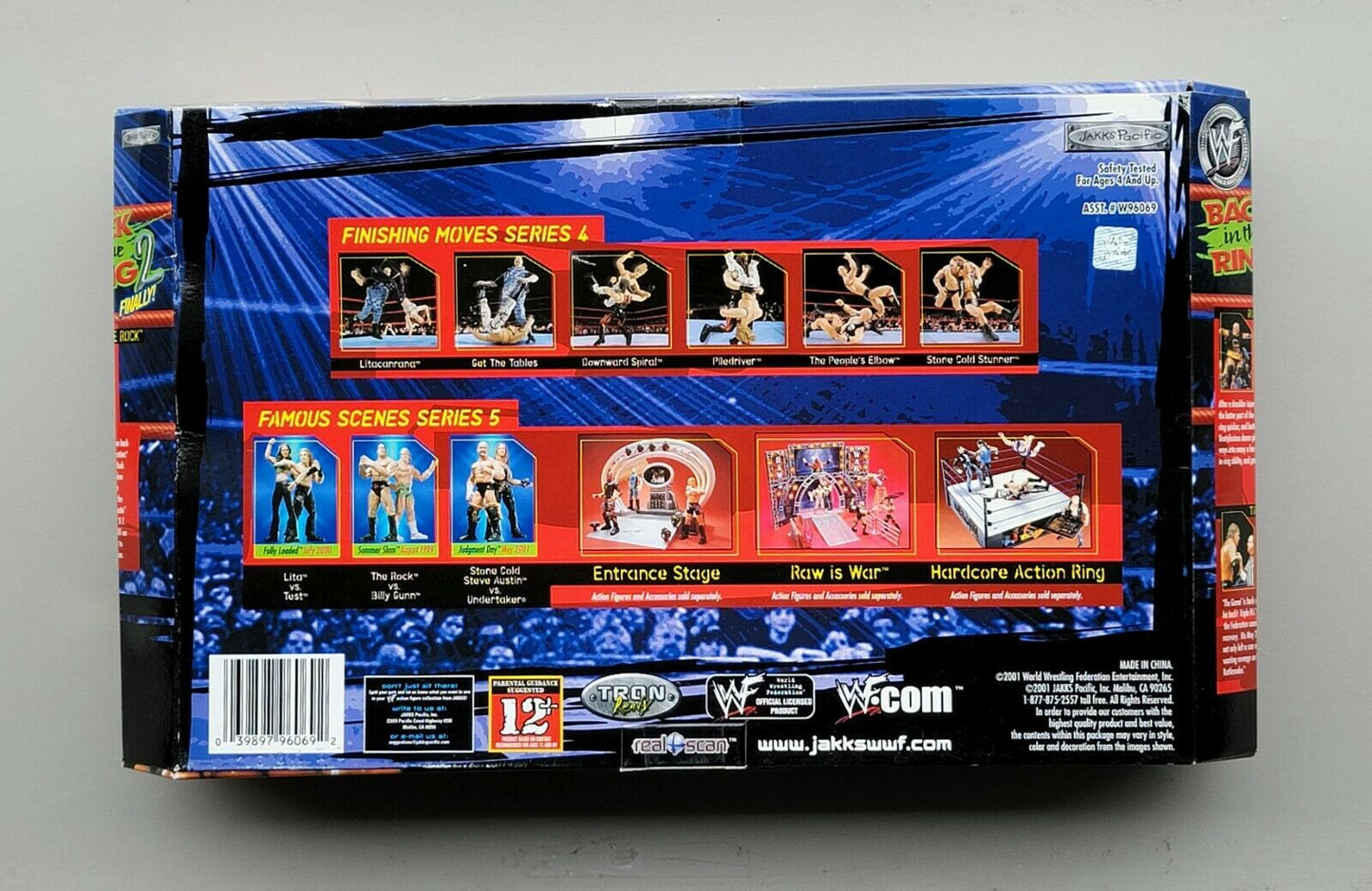 2001 WWF Jakks Pacific Titantron Live "Back In the Ring 2" Box Set: The Rock, Triple H & Rikishi