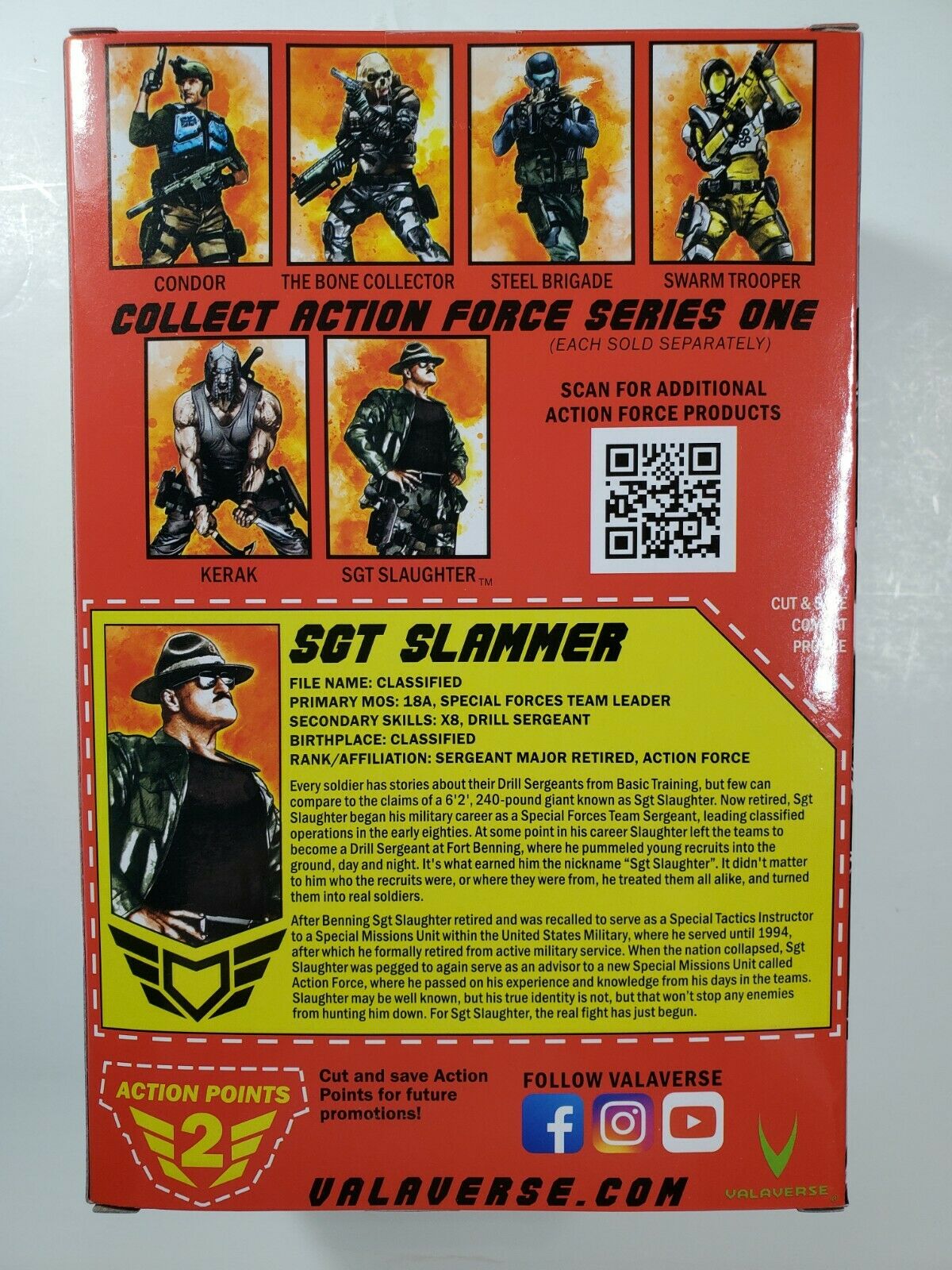 2022 Valaverse Action Force Limited Edition Sgt. Slammer