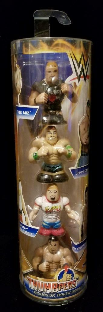 2014 WWE Wicked Cool Toys Thumbpers Series 2 4-Pack: The Miz, John Cena, "Rowdy" Roddy Piper & Fandango