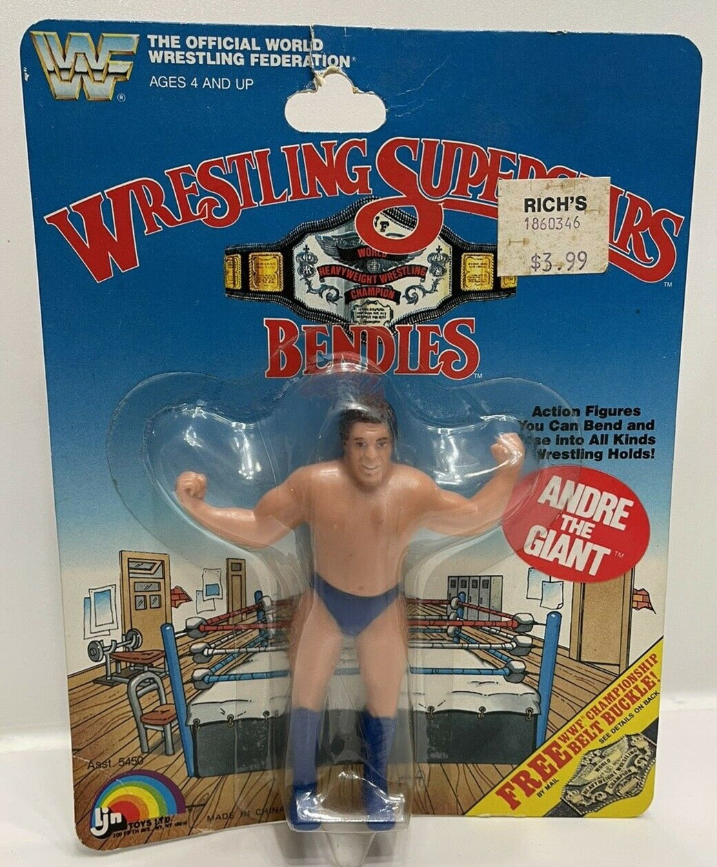 1986 WWF LJN Wrestling Superstars Bendies Series 2 Andre the Giant